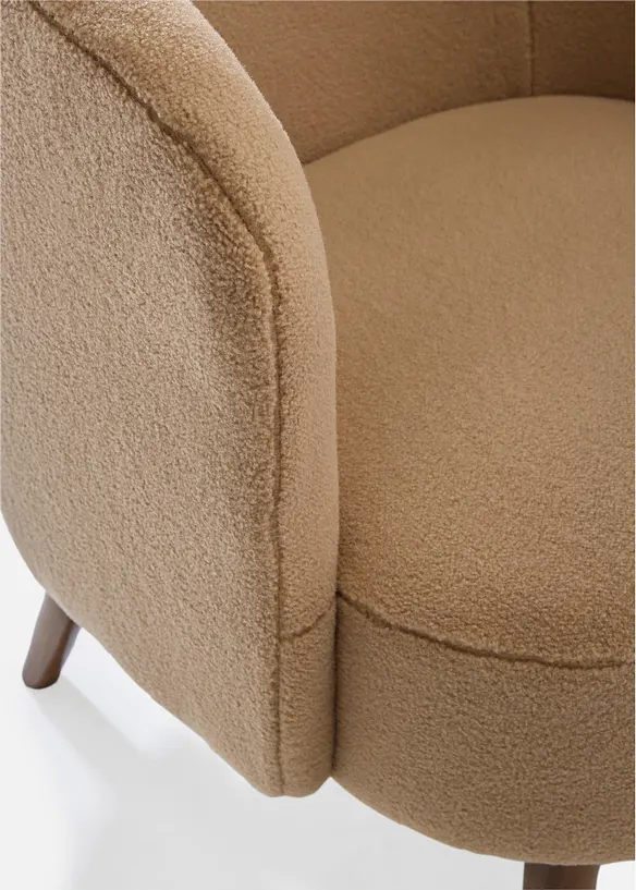 Teddyfell Sessel in braun Detailaufnahme vom Material - bonprix