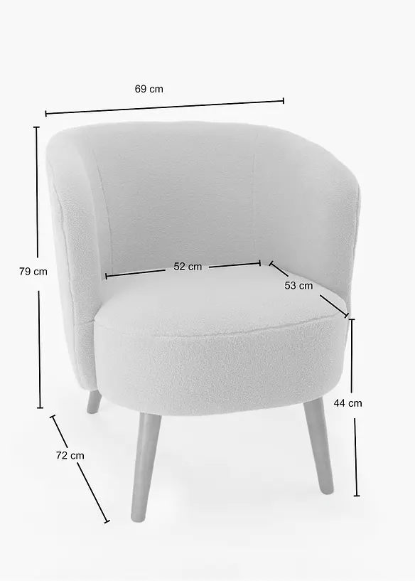Teddyfell Sessel in braun - bonprix