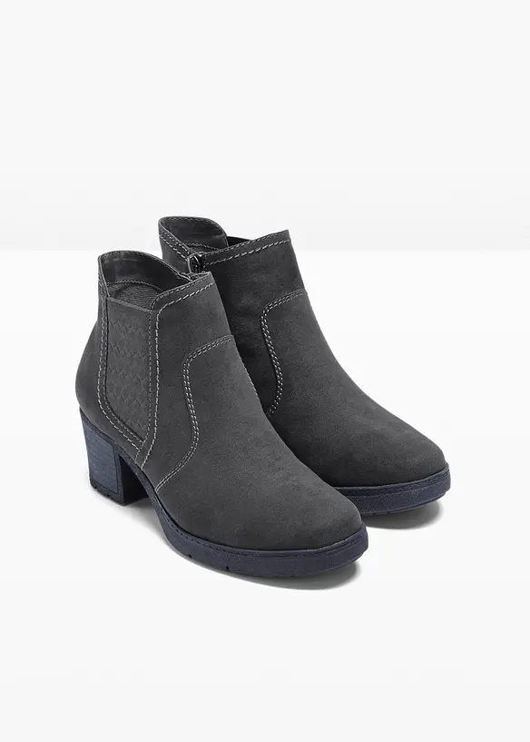 Jana Stiefelette in bequemer Weite in grau - Jana