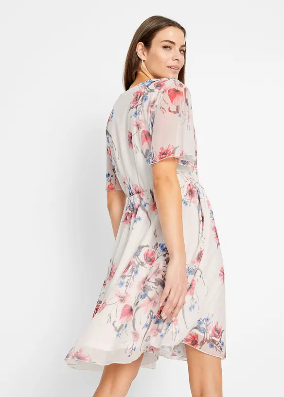 Minikleid aus Mesh in weiß von hinten (Totalaufnahme) - bonprix