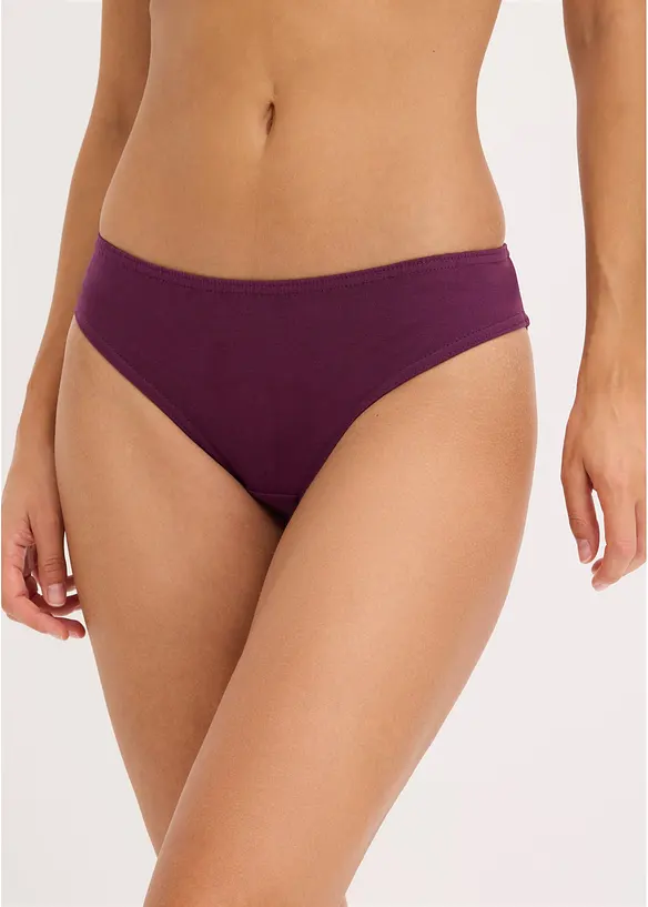 Slip mit weicher Baumwolle (10er Pack) in grün von vorne - bonprix