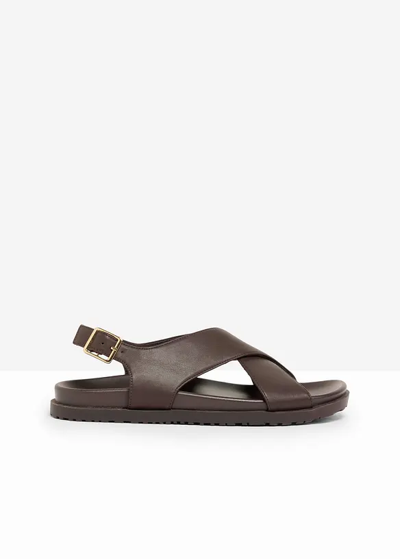Sandalen mit bequemem Fußbett in braun - bonprix