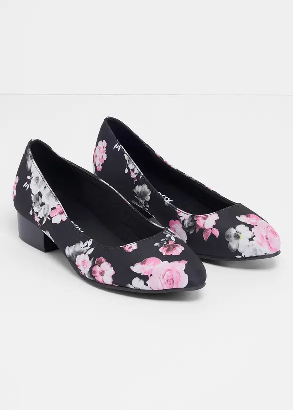 Pumps mit Blockabsatz in schwarz - bonprix