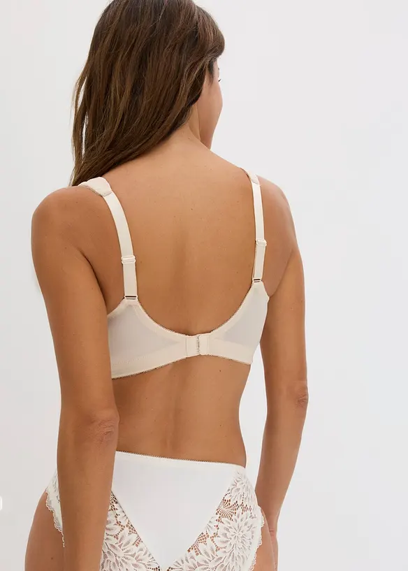 Entlastungs-BH ohne Bügel mit gepolsterten Trägern in beige von hinten (im Anschnitt) - bonprix