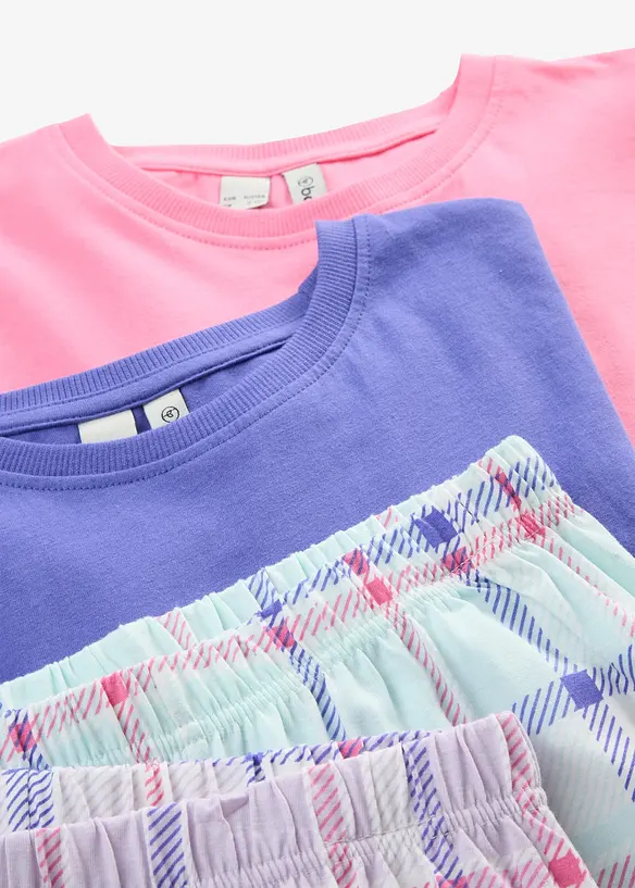 2 Pyjamas aus reiner Bio-Baumwolle (4-tlg.Set) in rosa - bonprix