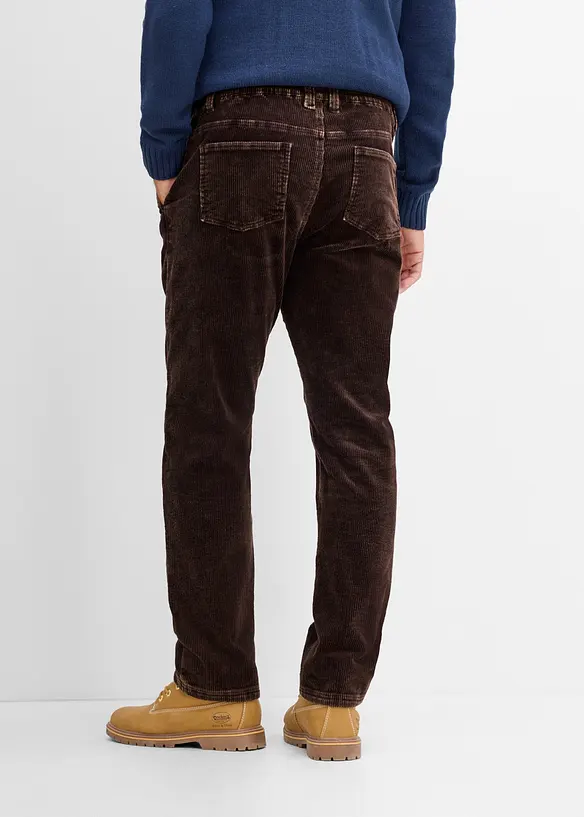 Classic Fit Cordhose, Straight in braun von hinten - bonprix