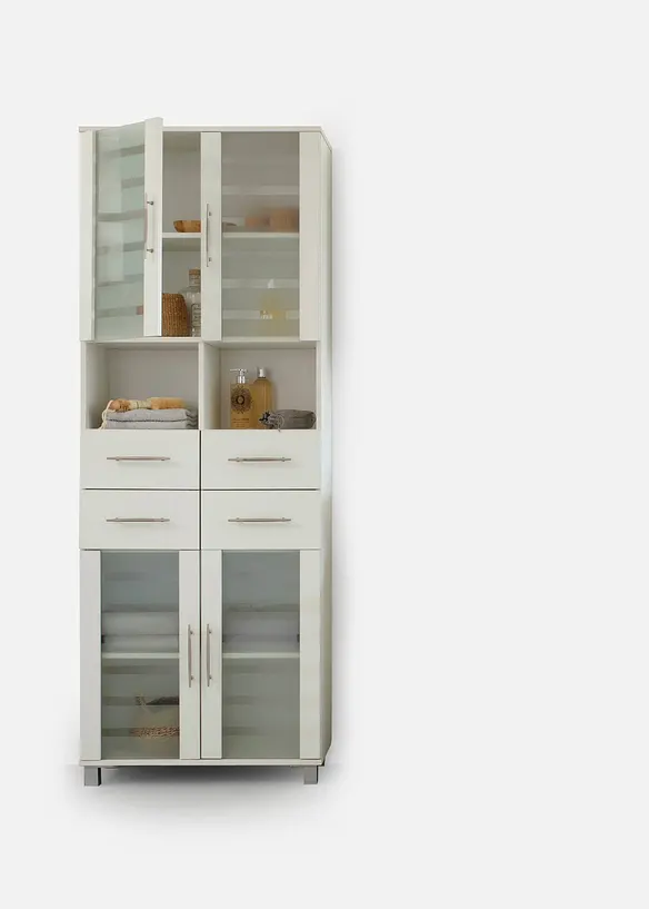 Badezimmer Hochschrank breit in weiß Detailaufnahme vom Material - bonprix Badezimmer Hochschrank breit in weiß Detailaufnahme vom Material - bonprix