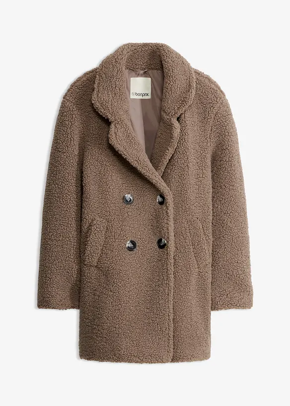 Kurzmantel in braun von vorne - bonprix