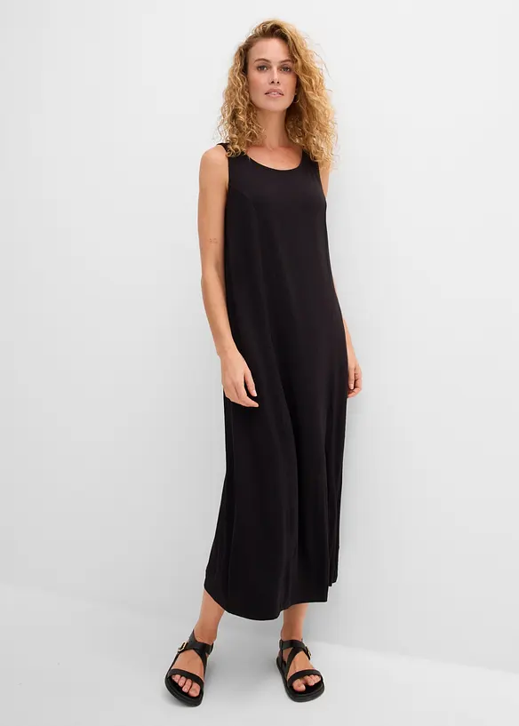 Jerseykleid mit softer Viskose in schwarz von vorne (Totalaufnahme) - bonprix Jerseykleid mit softer Viskose in schwarz von vorne (Totalaufnahme) - bonprix