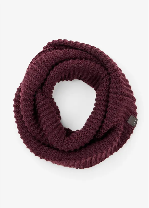 gestrickter Loop Schal in rot von vorne - bonprix