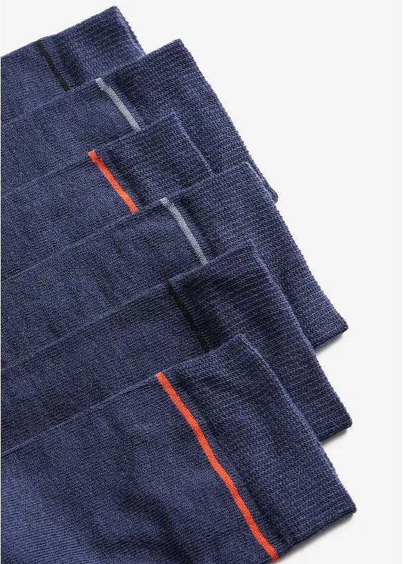 Socken mit Bio-Baumwolle (6er Pack) in blau - bonprix