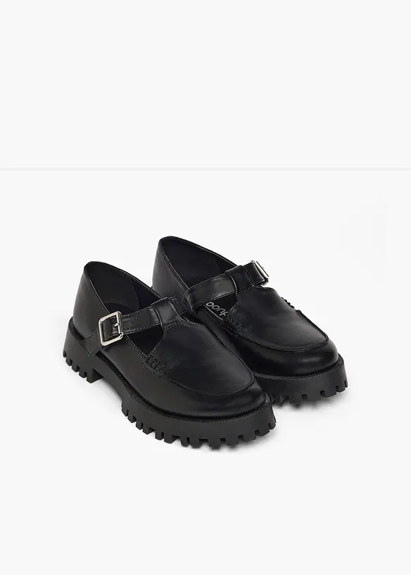 Chunky Loafer mit Cut-Outs in schwarz - bonprix