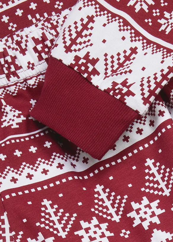 Kinder Pyjama aus reiner Bio-Baumwolle (2-tlg. Set) in rot - bonprix