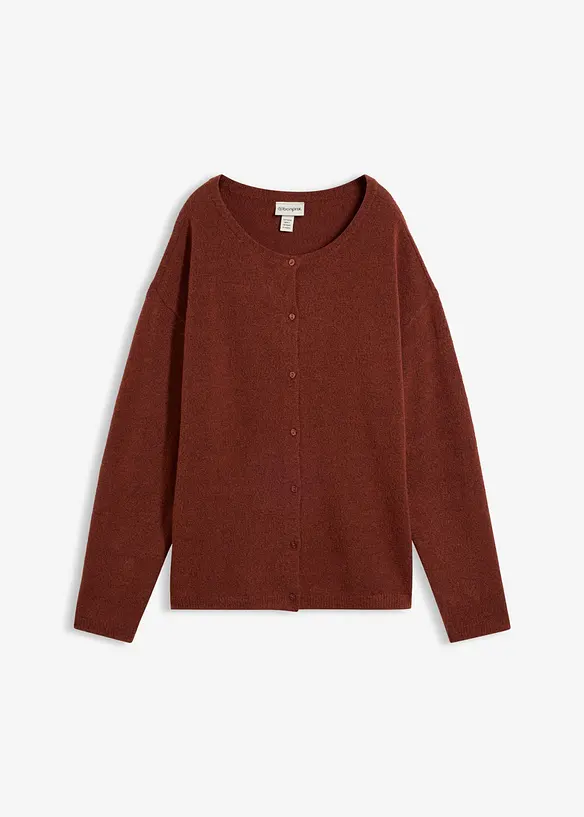 Feinstrickjacke in braun von vorne - bonprix Feinstrickjacke in braun von vorne - bonprix