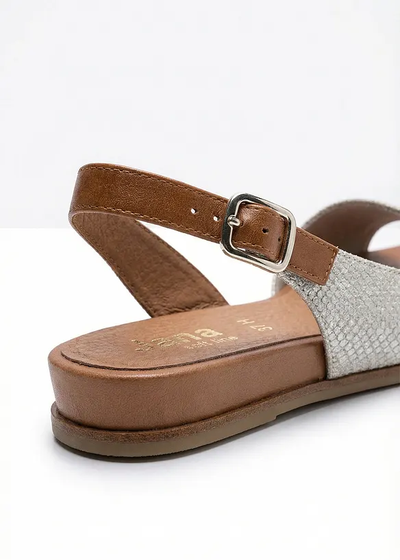 Jana Komfort-Sandalen in bequemer Weite in gold - Jana