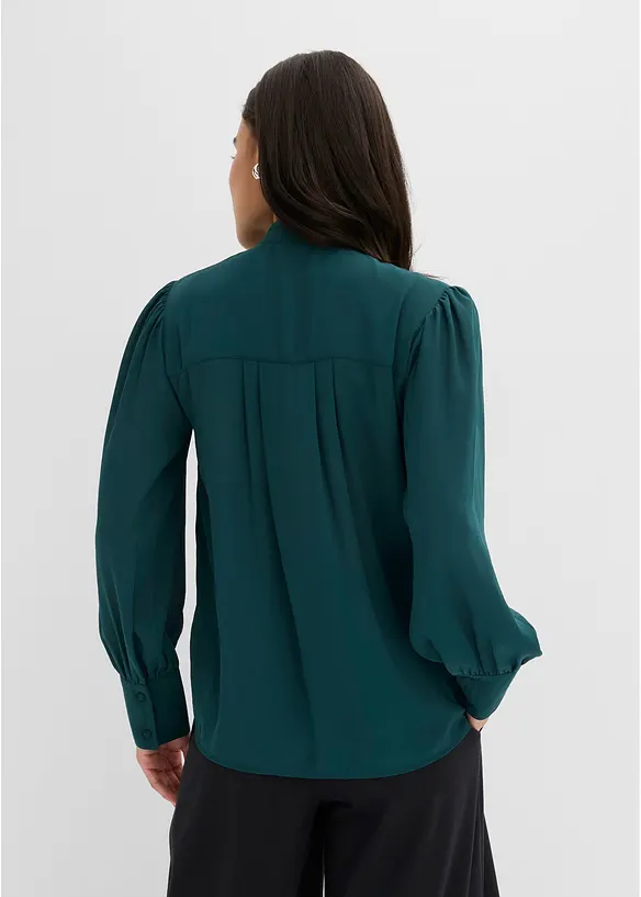 Chiffon Tunikabluse in grün von hinten (im Anschnitt) - bonprix Chiffon Tunikabluse in grün von hinten (im Anschnitt) - bonprix