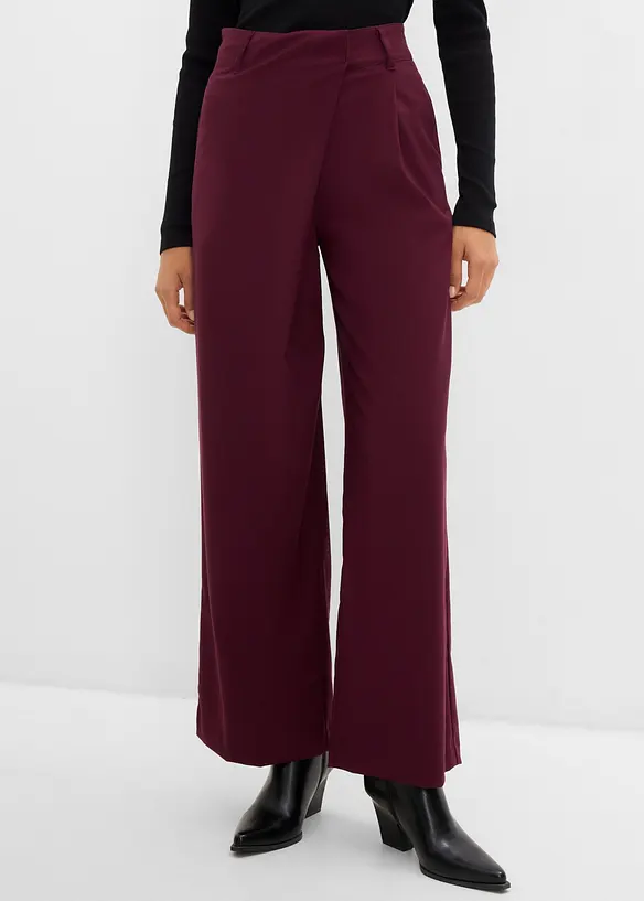 Marlenehose aus fließendem Viskose-Mix in rot von vorne - bonprix Marlenehose aus fließendem Viskose-Mix in rot von vorne - bonprix