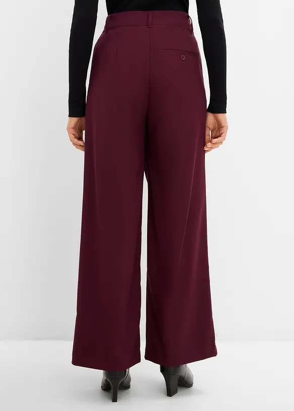 Marlenehose aus fließendem Viskose-Mix in rot von hinten - bonprix Marlenehose aus fließendem Viskose-Mix in rot von hinten - bonprix