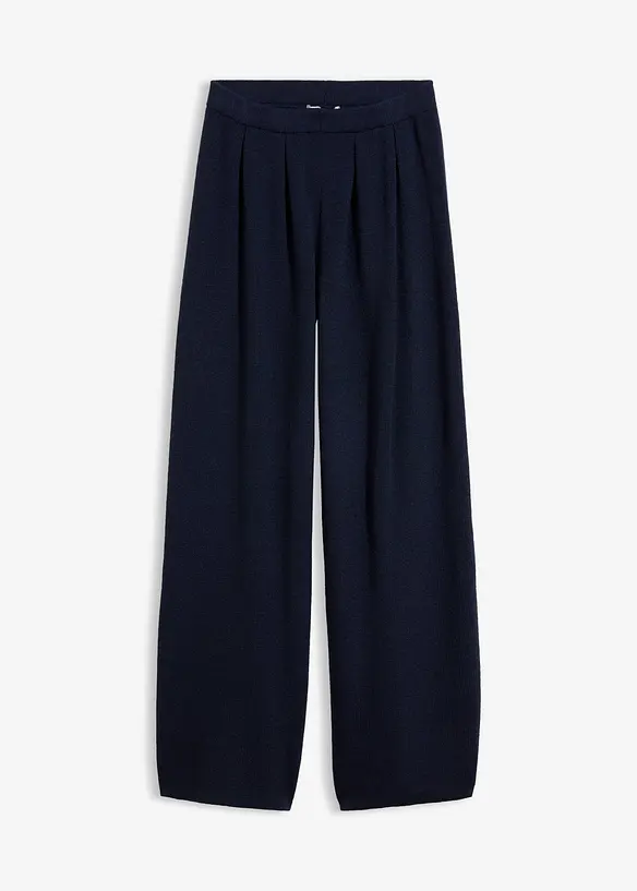 Feinstrickhose in blau von vorne - bonprix