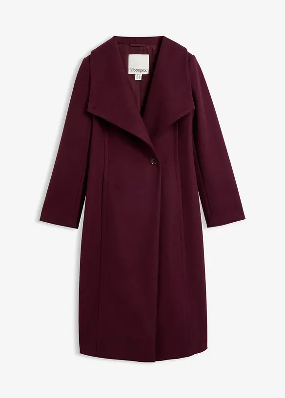Mantel aus Wollimitat in rot von vorne - bonprix