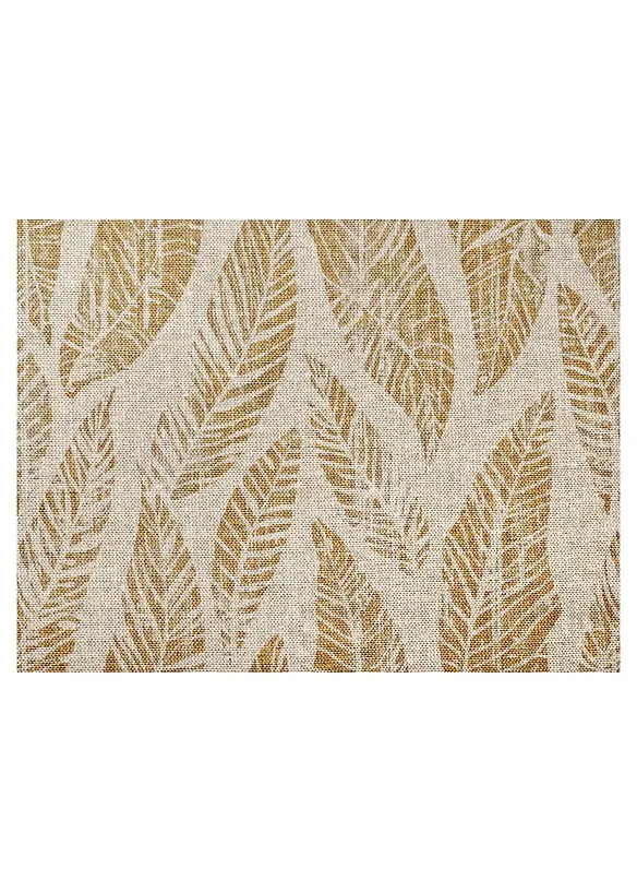 Waschbare Fußmatte mit Blättern in beige - bonprix