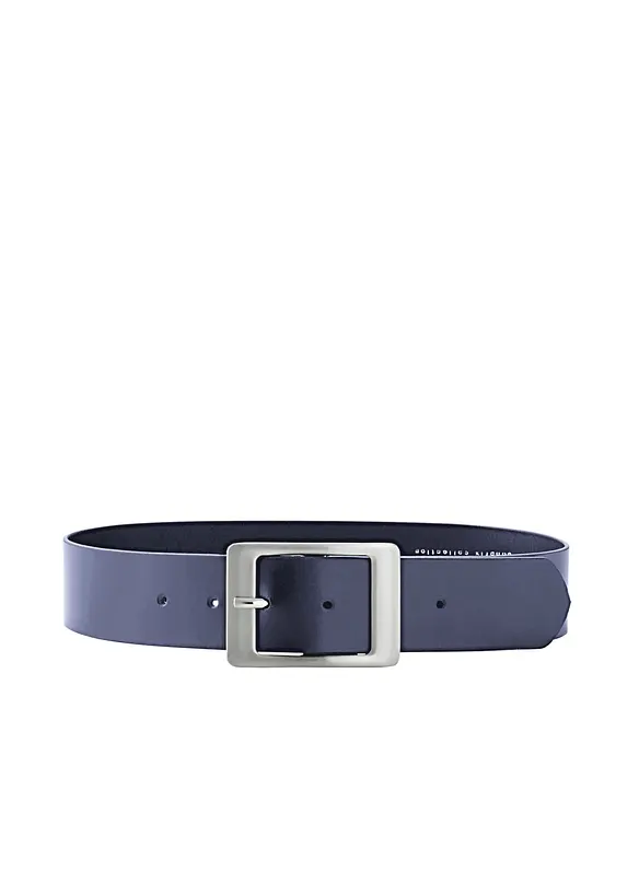 Ledergürtel in blau von vorne - bonprix