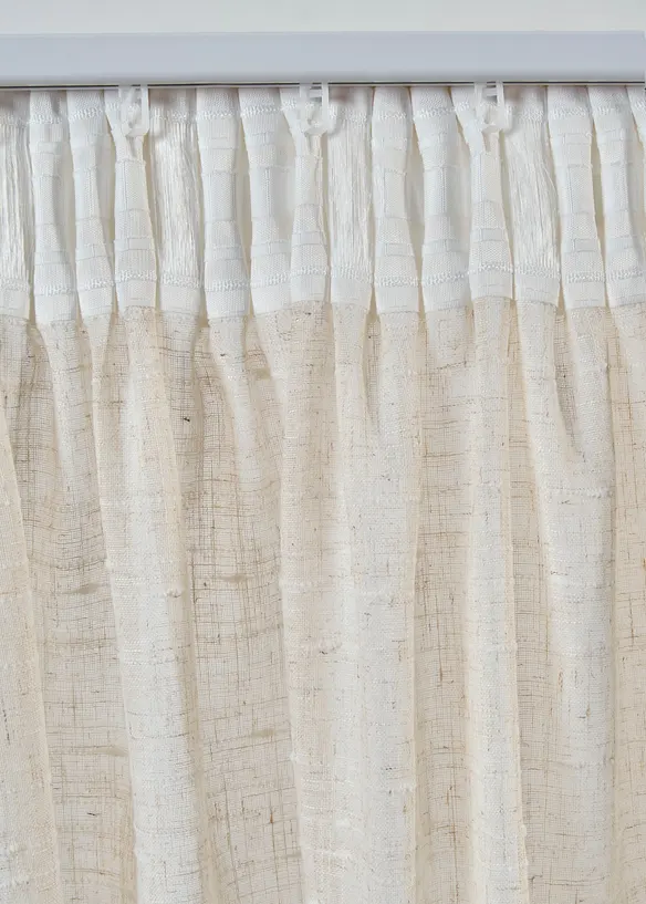 Jacquard Vorhang mit Struktur, auch in extra lang (1er Pack) in beige - bonprix