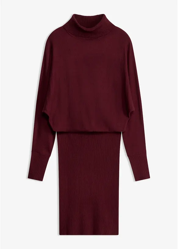 Strickkleid aus Viskose-Mix in rot von vorne - bonprix