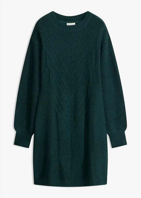 Strickkleid in grün von vorne - bonprix Strickkleid in grün von vorne - bonprix