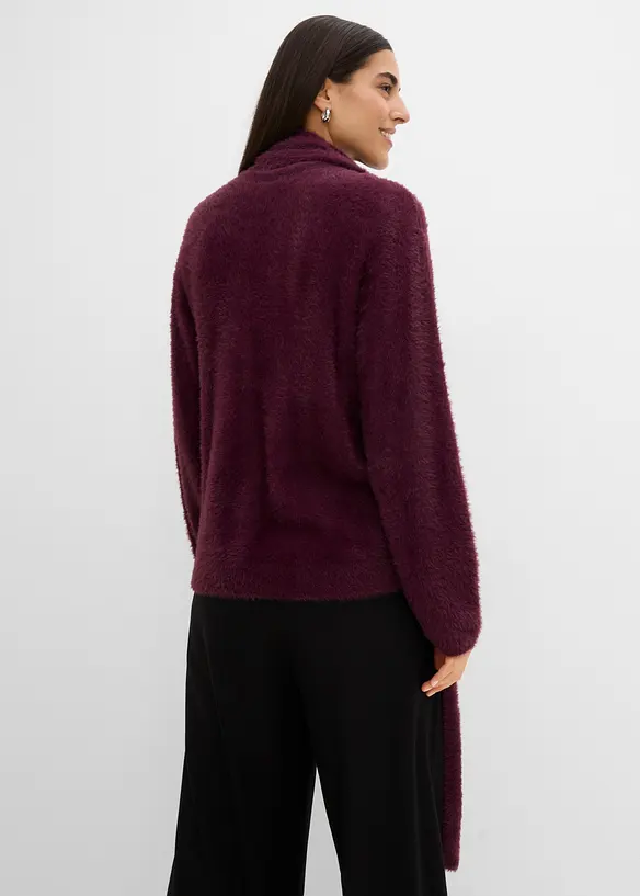 Oversize-Pullover mit Schal in rot von hinten (im Anschnitt) - bonprix Oversize-Pullover mit Schal in rot von hinten (im Anschnitt) - bonprix