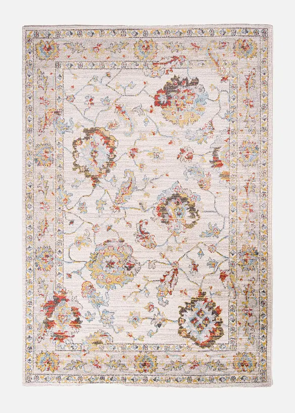 Teppich mit floraler Musterung in bunt von vorne - bonprix