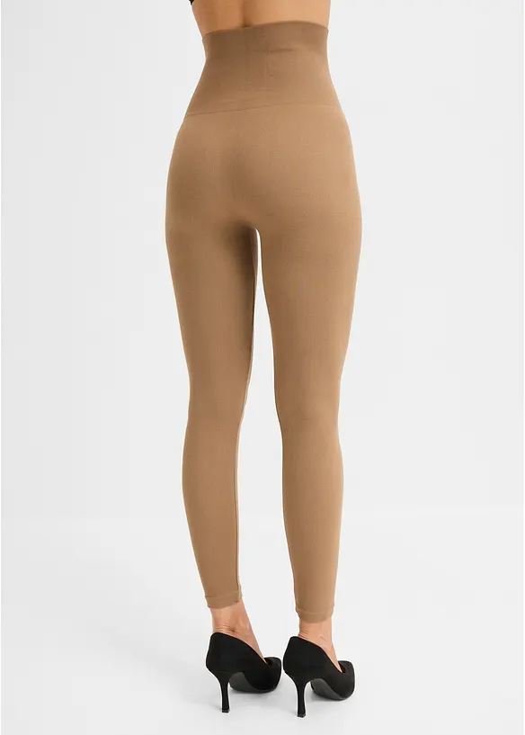 Seamless Shape-Strumpfleggings in beige von hinten - bonprix