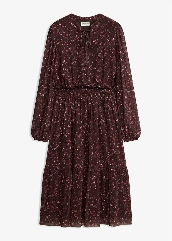 Jerseykleid mit Rundhals in braun von vorne - bonprix Jerseykleid mit Rundhals in braun von vorne - bonprix