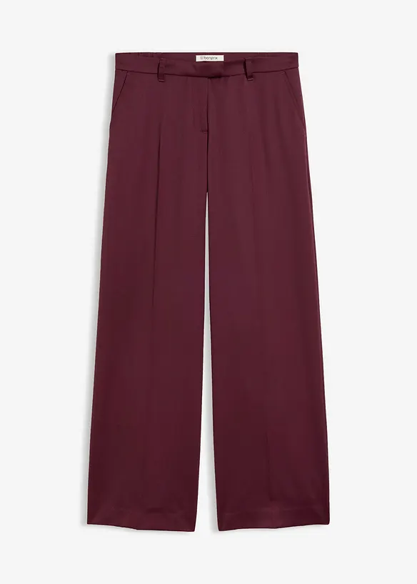 Gerade Anzugshose aus weichem Wollgemisch in rot von vorne - bonprix Gerade Anzugshose aus weichem Wollgemisch in rot von vorne - bonprix