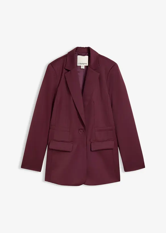 Blazer aus feinem Wollgemisch in rot von vorne - bonprix