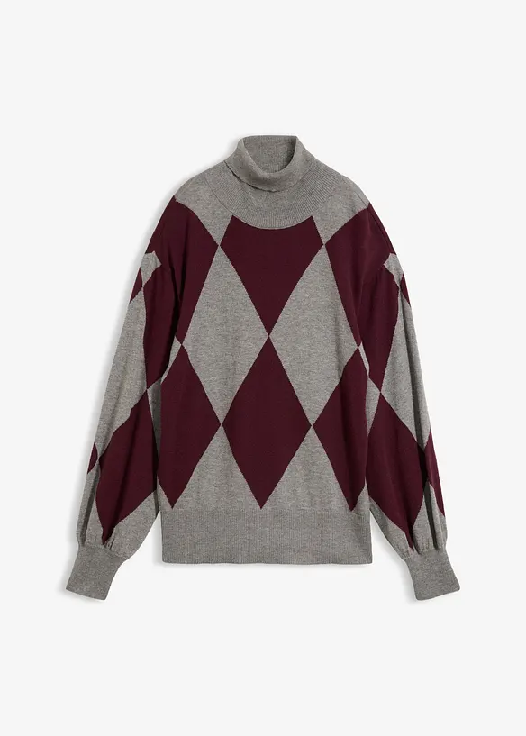 Feinstrick-Rollkragenpullover in grau von vorne - bonprix Feinstrick-Rollkragenpullover in grau von vorne - bonprix