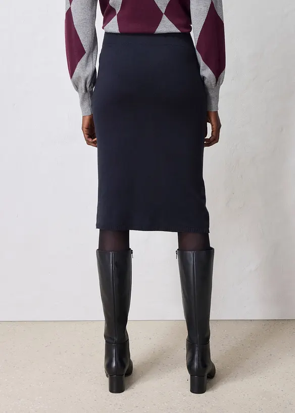 Strickrock aus weichem Woll-Mix in schwarz von hinten - bonprix Strickrock aus weichem Woll-Mix in schwarz von hinten - bonprix