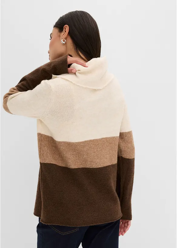 Rollkragenpullover in braun von hinten (im Anschnitt) - bonprix Rollkragenpullover in braun von hinten (im Anschnitt) - bonprix