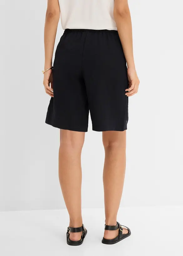 Schlupf Bermuda aus Viskose-Mix in schwarz von hinten - bonprix Schlupf Bermuda aus Viskose-Mix in schwarz von hinten - bonprix