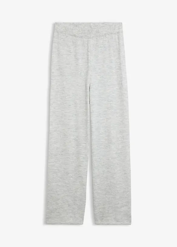 Strick-Hose in grau von vorne - bonprix