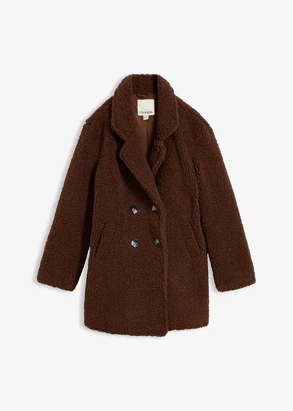 Kurzmantel in braun von vorne - bonprix
