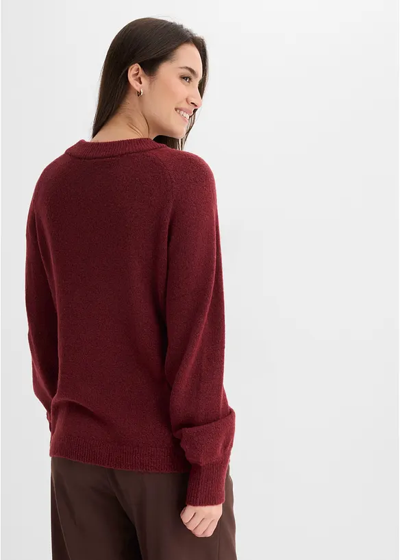 Pullover mit goldenen Zierknöpfen in rot von hinten (im Anschnitt) - bonprix Pullover mit goldenen Zierknöpfen in rot von hinten (im Anschnitt) - bonprix