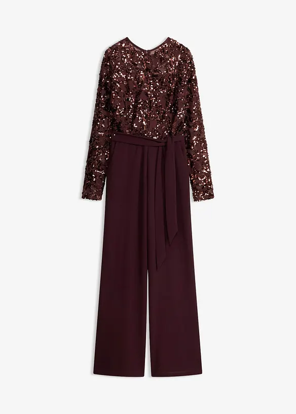 Overall mit Paillettenstickerei in rot von vorne - bonprix Overall mit Paillettenstickerei in rot von vorne - bonprix