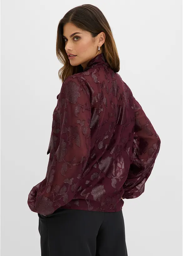 Schlupfbluse mit Stickerei in rot von hinten (im Anschnitt) - bonprix Schlupfbluse mit Stickerei in rot von hinten (im Anschnitt) - bonprix