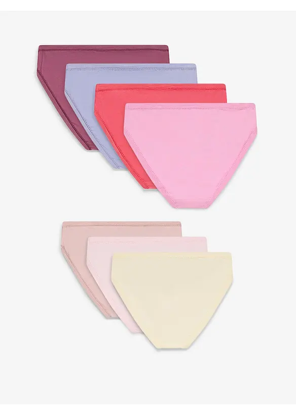 Slip mit weicher Bio-Baumwolle (7er Pack) in weiß von hinten - bonprix