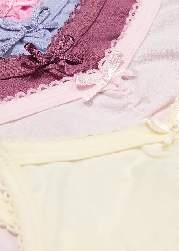 Bustier aus reiner Bio-Baumwolle (5er Pack) in weiß - bonprix