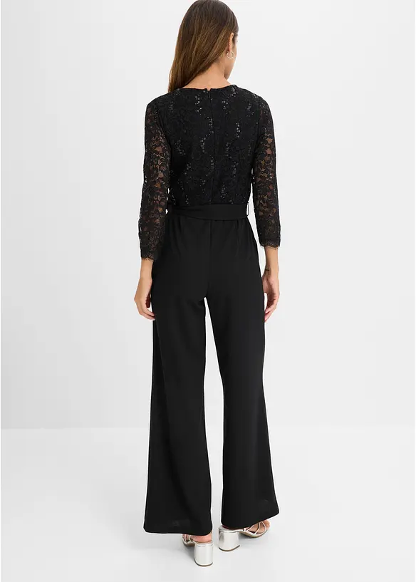 Overall mit Spitze in schwarz von hinten (Totalaufnahme) - bonprix