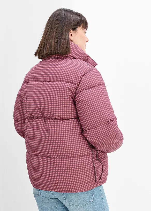 3-in-1 bedruckte Umstandspufferjacke mit Trageeinsatz in braun von hinten (im Anschnitt) - bonprix