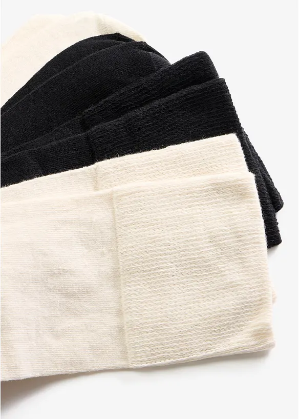 Overknee-Strümpfe mit Bio-Baumwolle (2er Pack) in weiß - bonprix