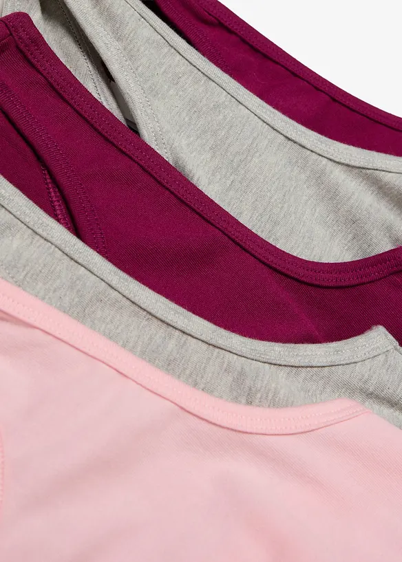 Bustier aus elastischem Bio-Baumwoll-Mix (5er Pack) in rosa - bonprix